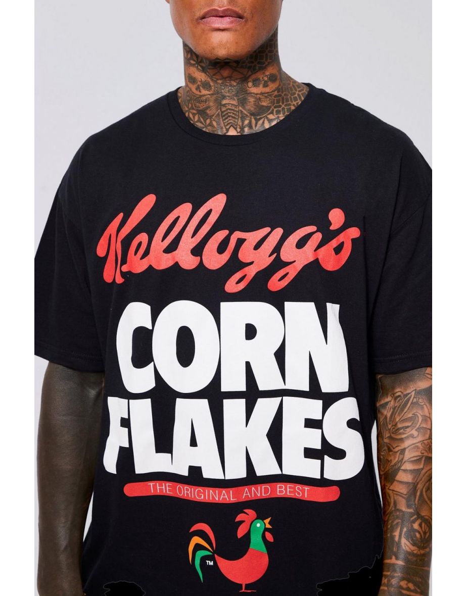 Oversized Corn Flakes License T-shirt - black - 1