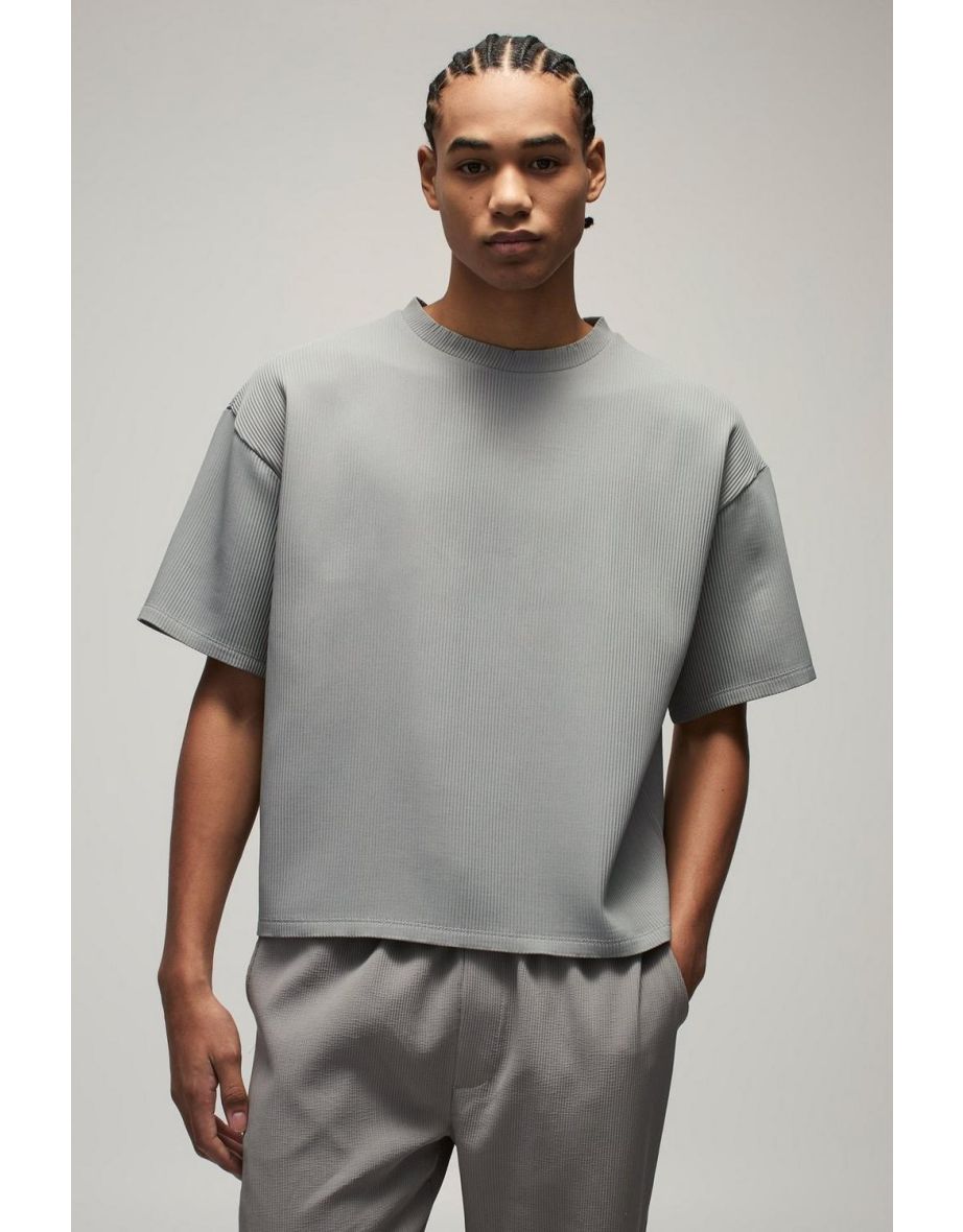 Pleated Oversized Boxy T-shirt & Trouser Set - 2