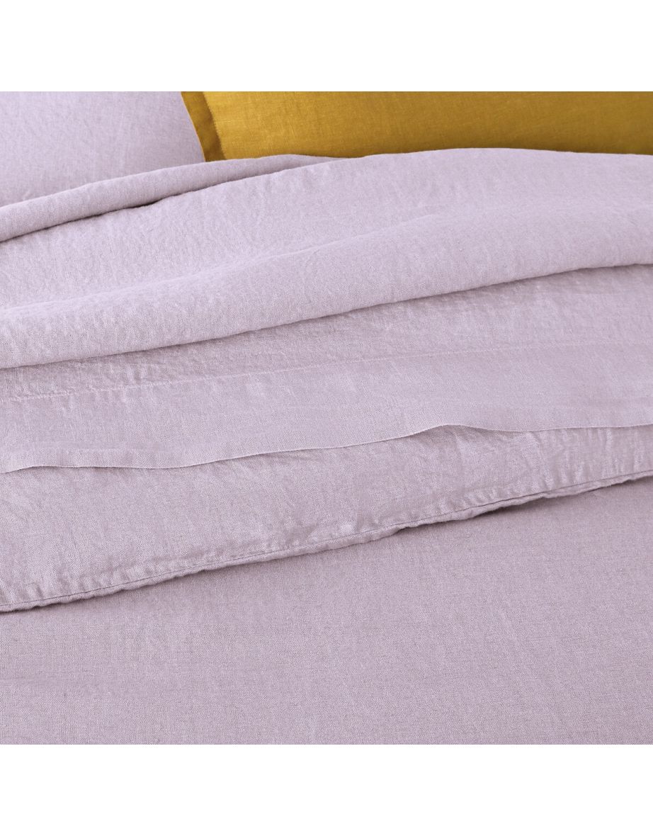 35cm High 100% Washed Linen Fitted Sheet - 2