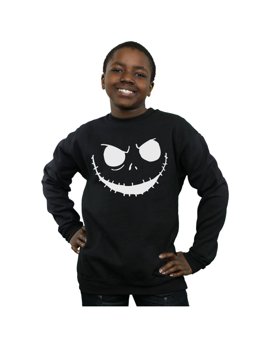 Disney Boys Nightmare Before Christmas Jack´s Face Bold Sweatshirt - Black