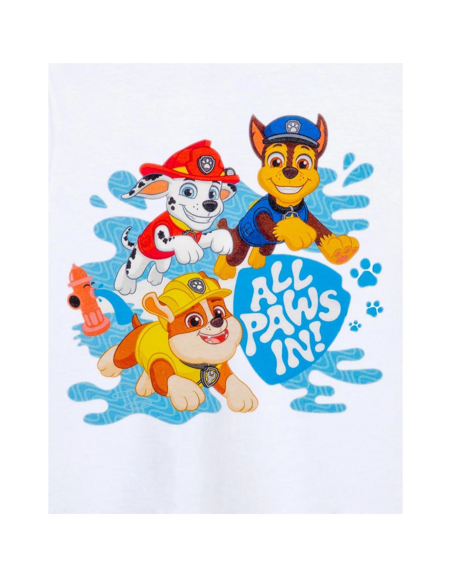 Paw Patrol Childrens/Kids All Paws In! T-Shirt - White/Multicoloured - 3