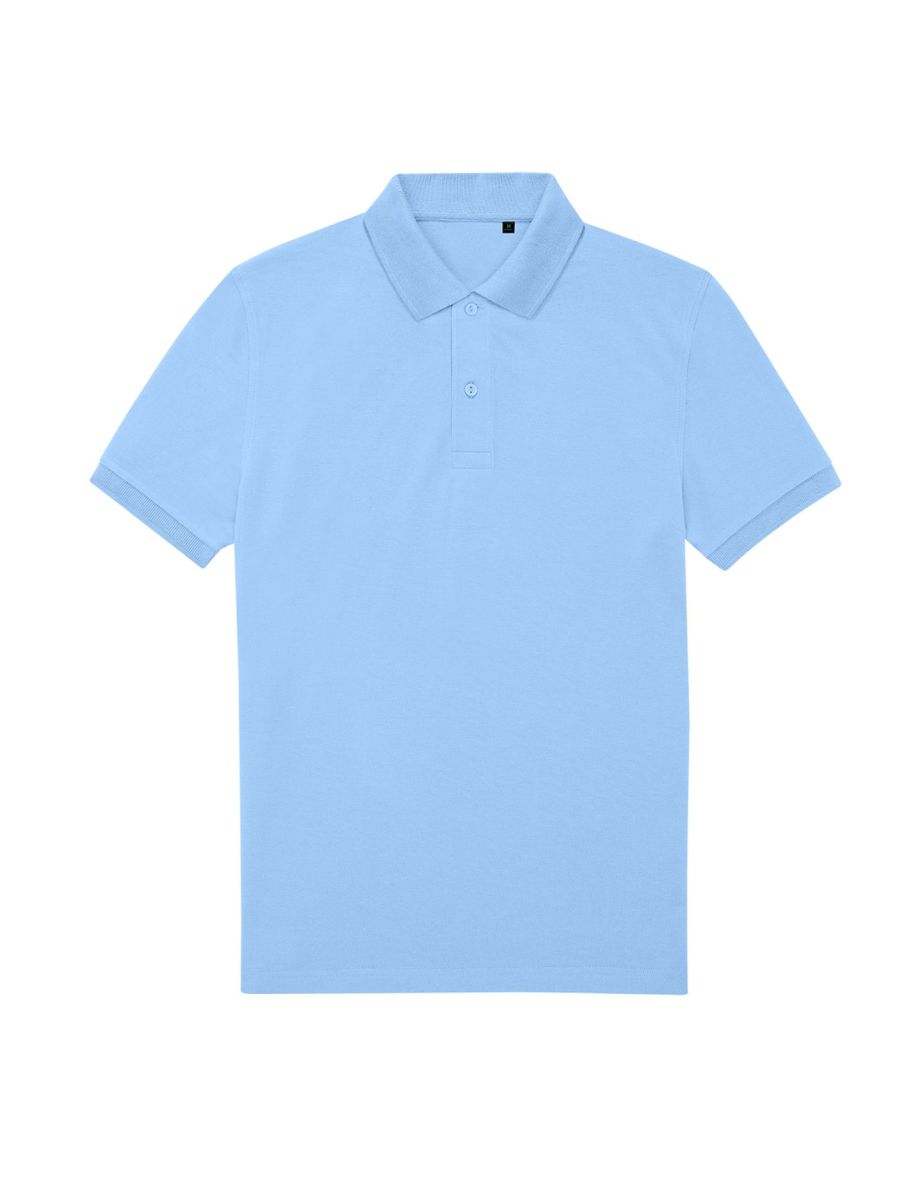 B&C Mens My Eco Polo Shirt - Lotus Blue