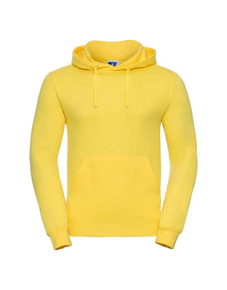 Russell Mens Plain Hoodie - Yellow