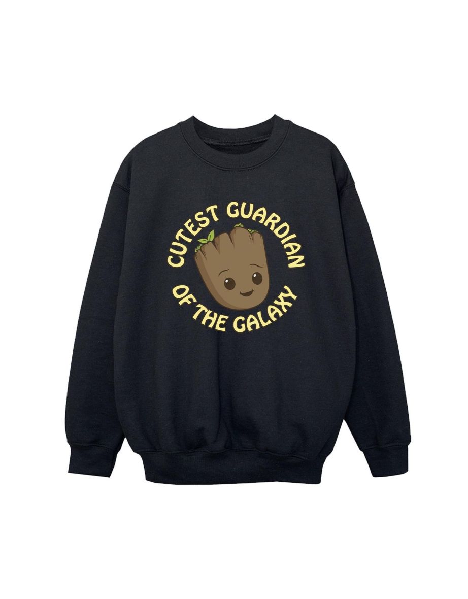 Marvel Boys I Am Groot Cutest Guardian Sweatshirt - Black - 1