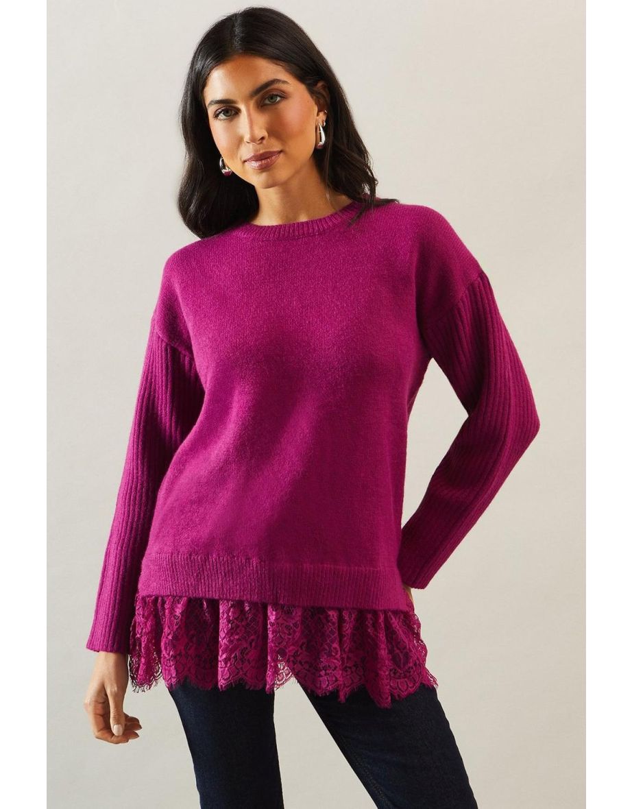Lace Insert 2 In 1 Jumper