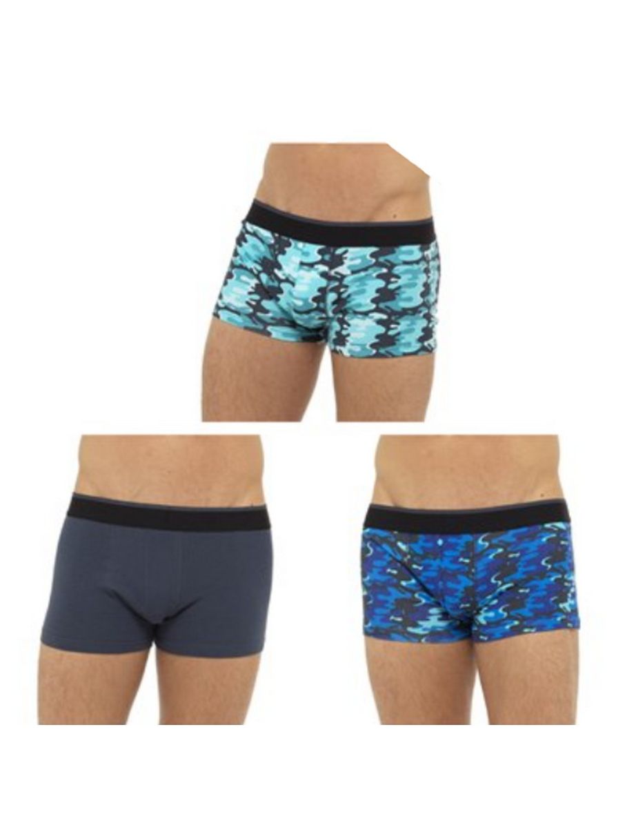 Tom Franks Mens Camo Boxer Shorts (Pack Of 3) - Blue Camo - 1