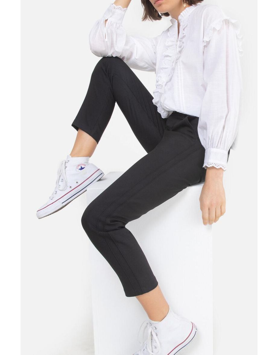 Cotton Slim Fit Trousers