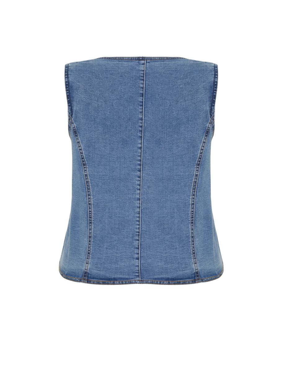 Blue Denim Vest - 7