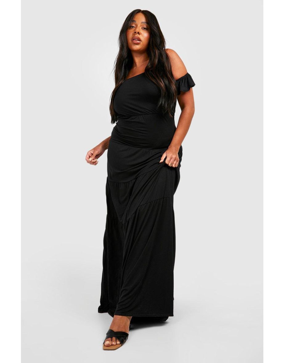 Black jersey maxi dress hotsell plus size