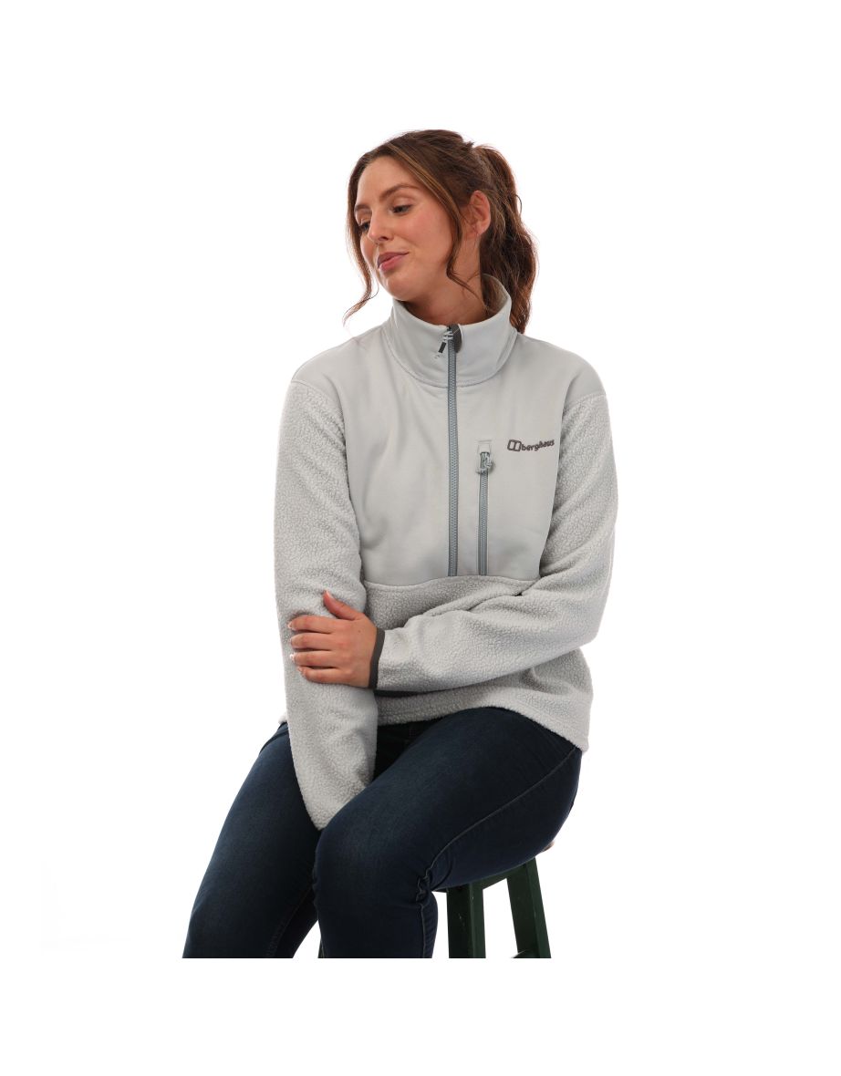 Women's Berghaus Fadley Half Zip Fleece in Grey - 3
