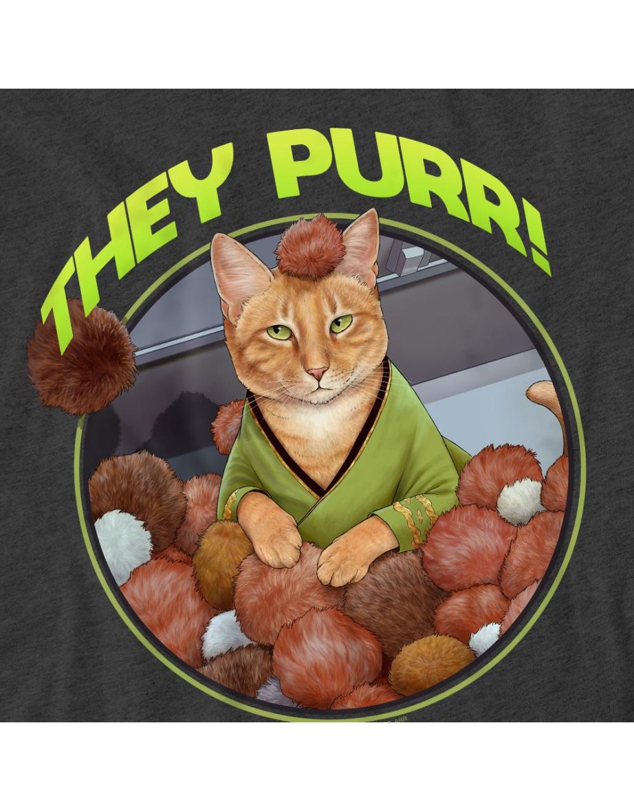 Star Trek Unisex Adult The Purr T-Shirt - Charcoal - 3