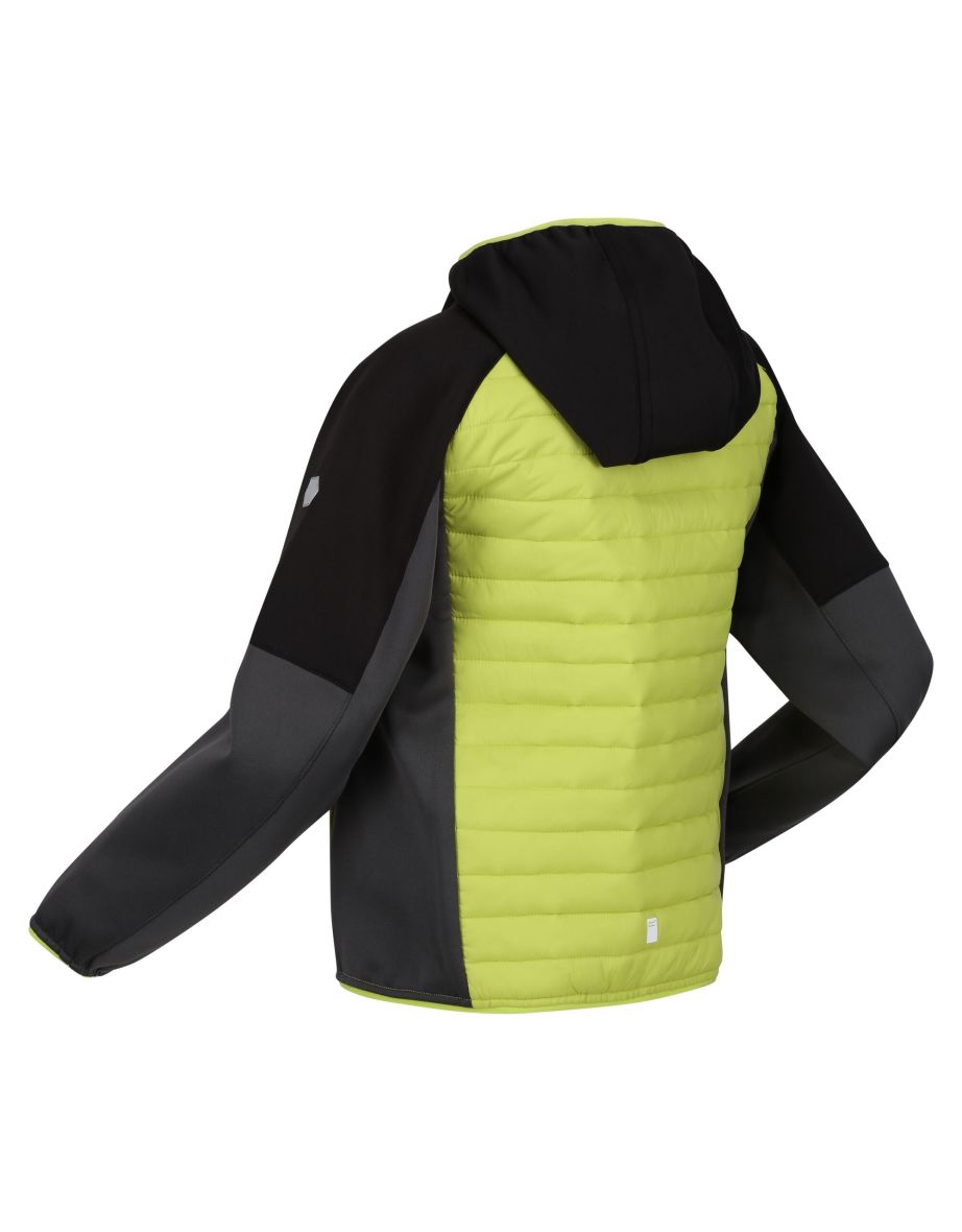 Regatta Childrens/Kids Kielder Hybrid VI Jacket - Bright Kiwi/Dark Grey - 3