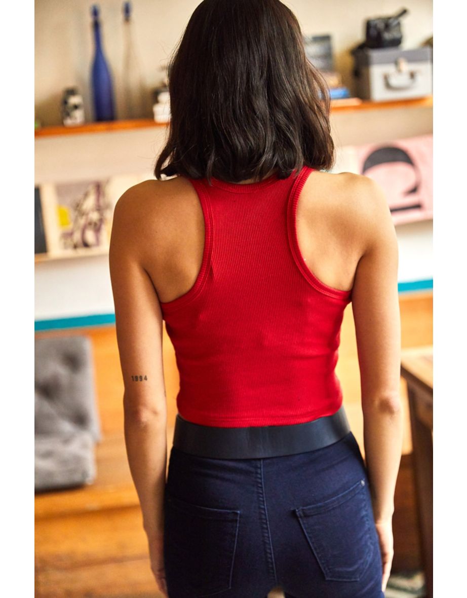 Women's Green Red Rambo 2-pack Lycra Knitted Crop Top - 5
