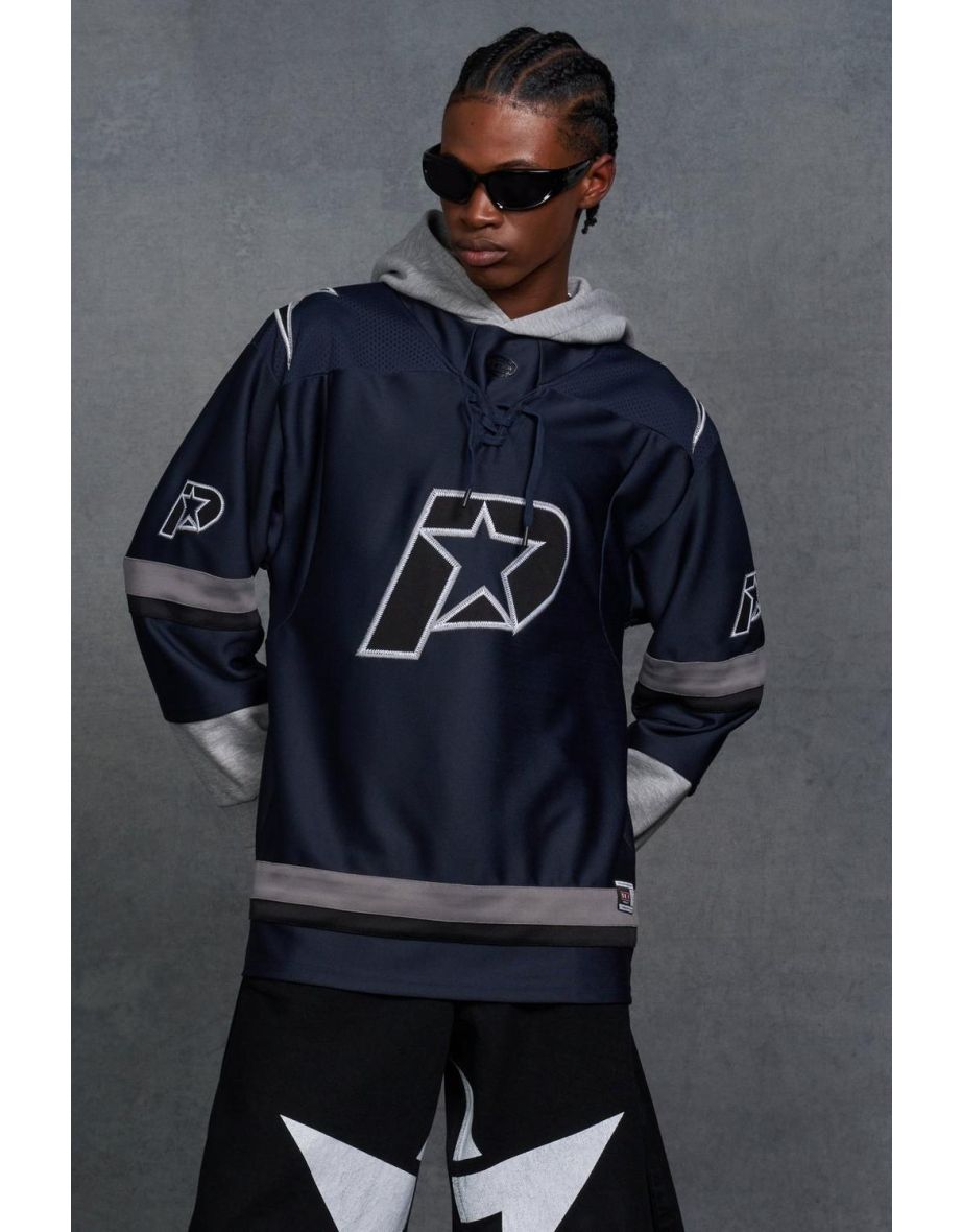 Navy hockey jersey on sale