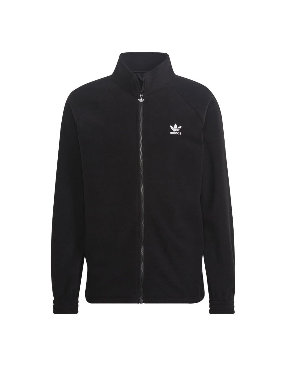 Men's adidas Originals Adicolor Classics Trefoil Teddy Fleece Jacket in Black - 1