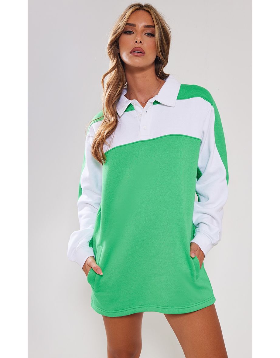 Lime green jumper dress best sale