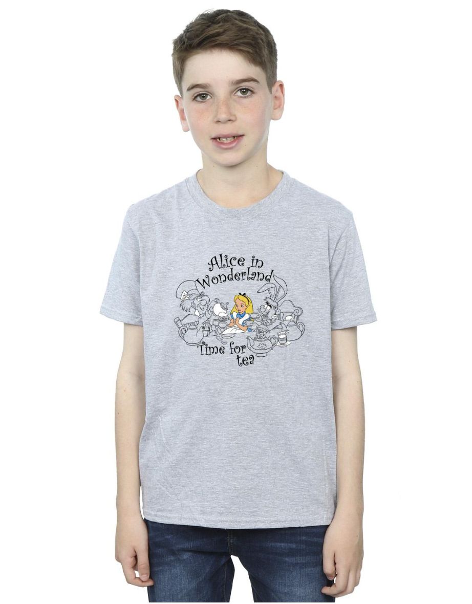 Disney Boys Alice In Wonderland Time For Tea T-Shirt