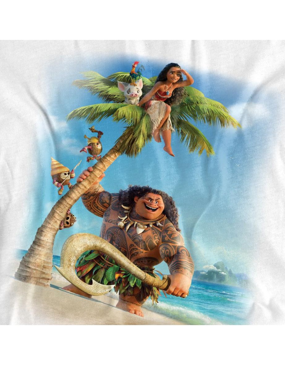 Moana Adult Poster T-Shirt - White - 2