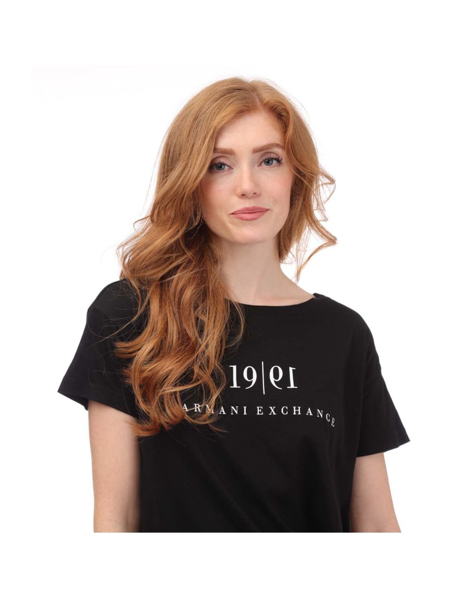 Women's Armani Regular-Fit T-Shirt in Black - 4