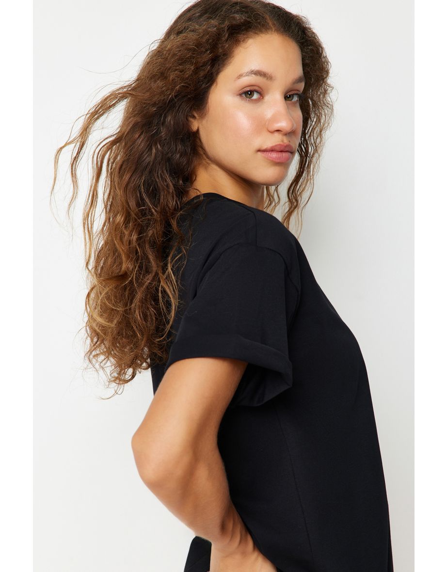 T-Shirt - Black - Boyfriend - 13