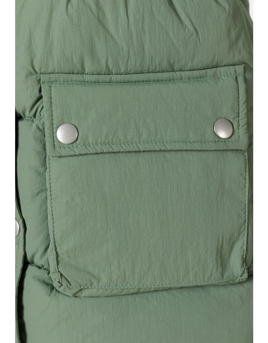 Girls Padded Gilet with Snap Fastening - 4