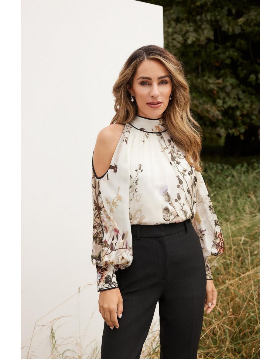 Lydia Millen Viscose Floral Boarder Print Blouse