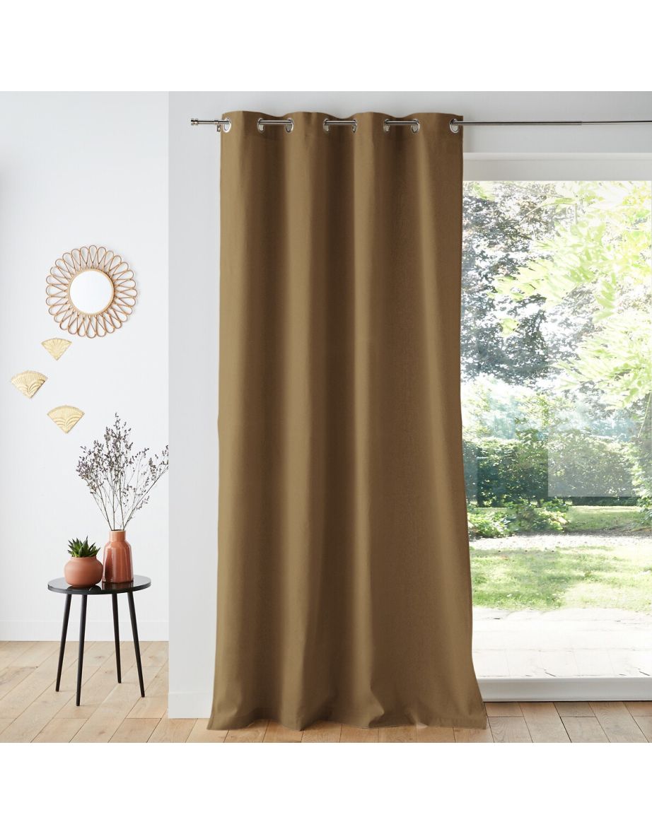 Taïma Linen/Cotton Single Curtain with Eyelets