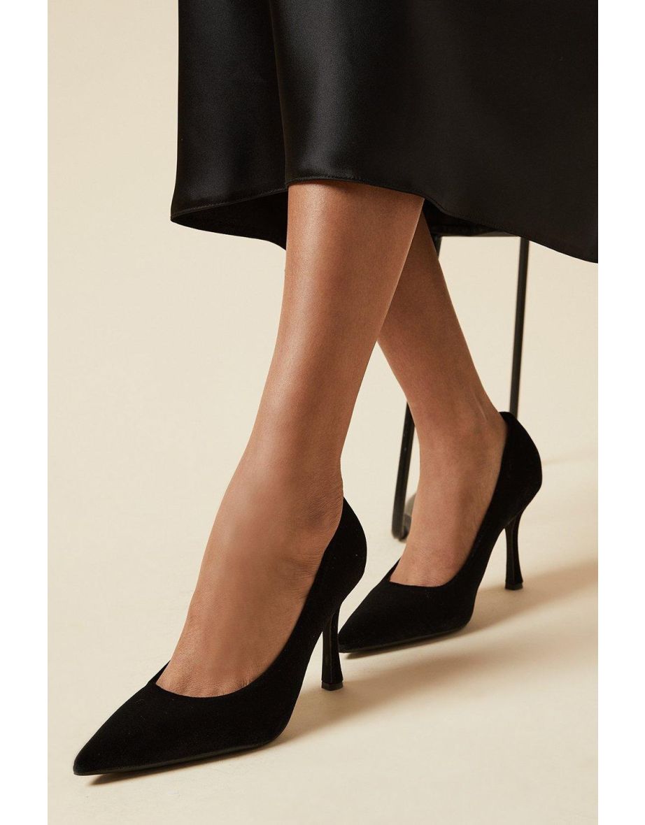 Danielle Velvet High Stiletto Heel Court Shoes