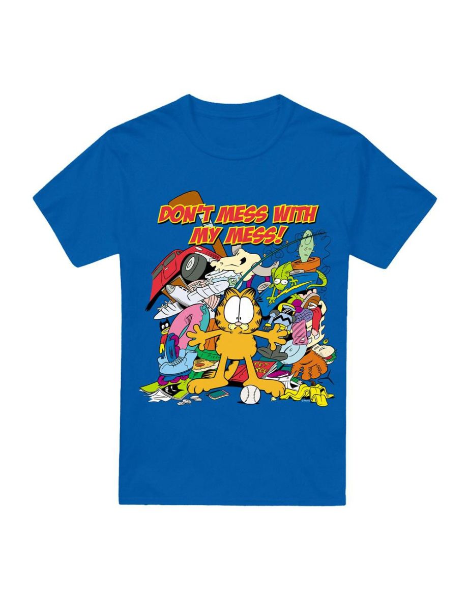 Garfield Mens My Mess T-Shirt - Royal Blue