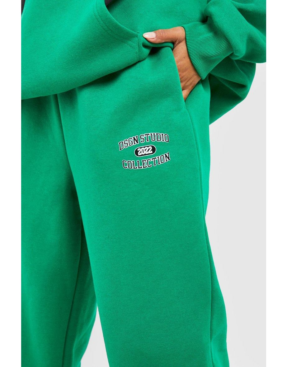 Dsgn Studio Collegiate Slogan Hooded Tracksuit - green - 3