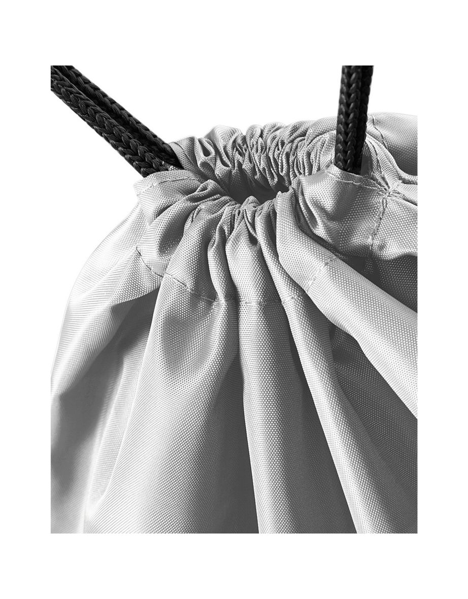 Bagbase Premium Nylon Drawstring Bag - Silver - 2