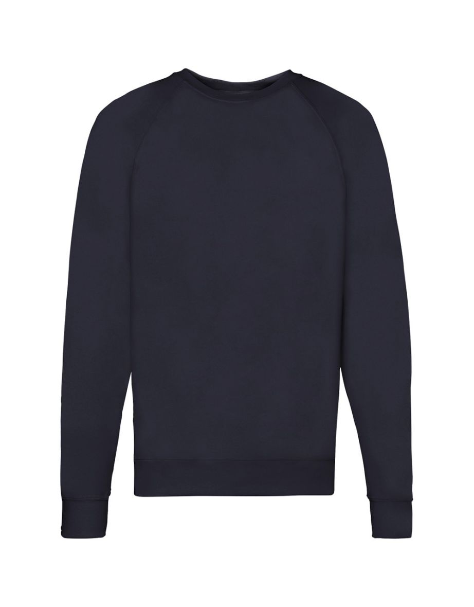 Fruit Of The Loom Mens Lightweight Raglan Sweatshirt (240 GSM) - Deep Navy - 1