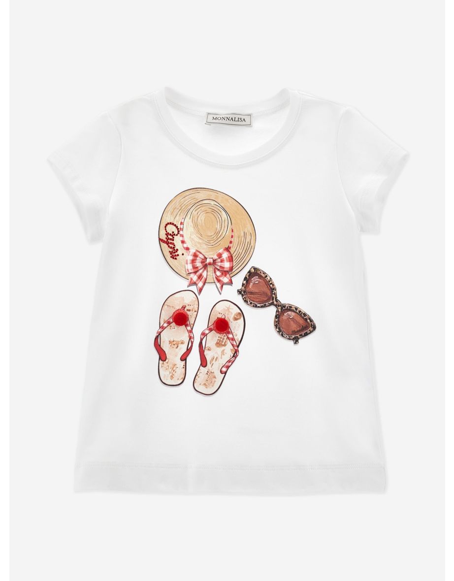 Girls Beach Time T-Shirt in White