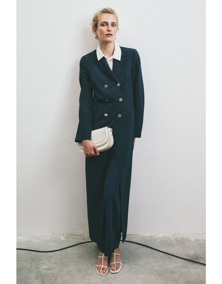 LONG CREPE JACKET - 5