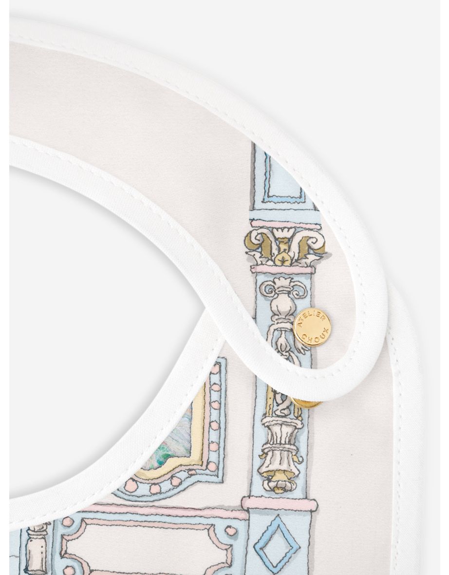 Atelier Choux Baby Boys Château Choux™ Satin Bib in Blue - 3