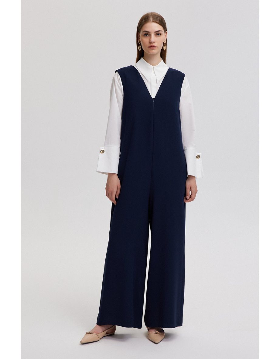 WIDE LEG SLEEVELESS JUMPSUIT