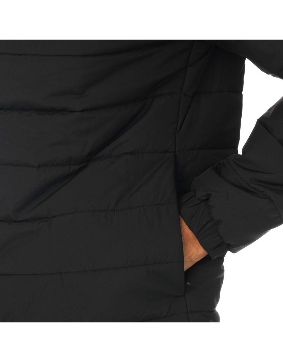 Men's Lacoste Hooded Puffer Jacket in Black - 5