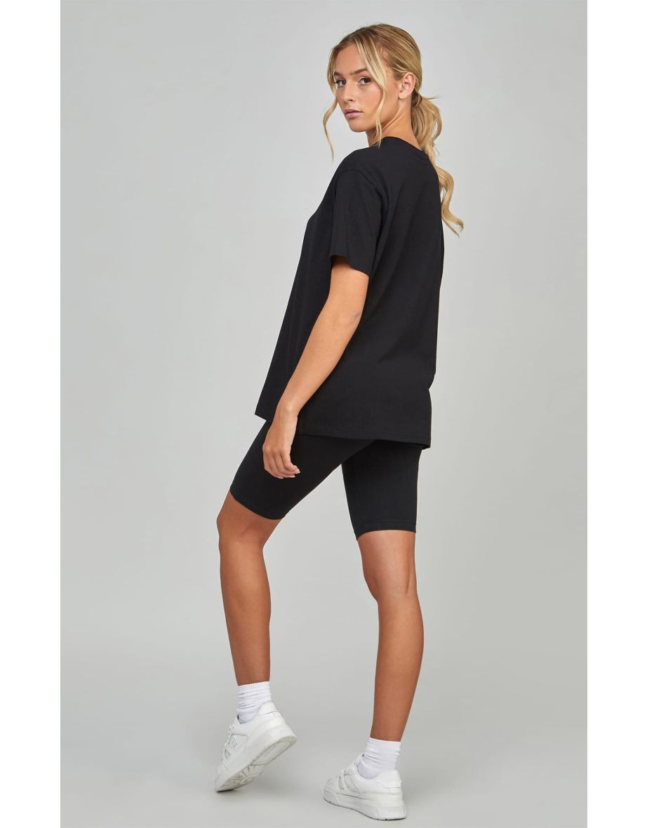 Women's SikSilk Essentials Tape Cycle Shorts in Black - 4