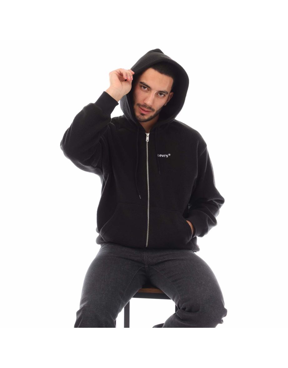 Men's Levis LSE Relaxed Graphic Headline Logo Zip Hoody in Blue - 3