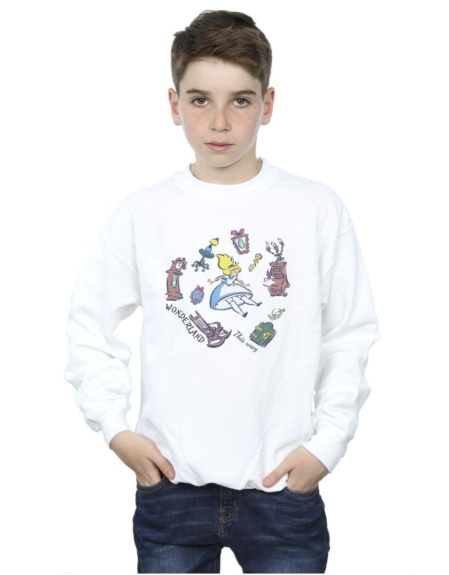 Disney Boys Alice In Wonderland Falling Sweatshirt