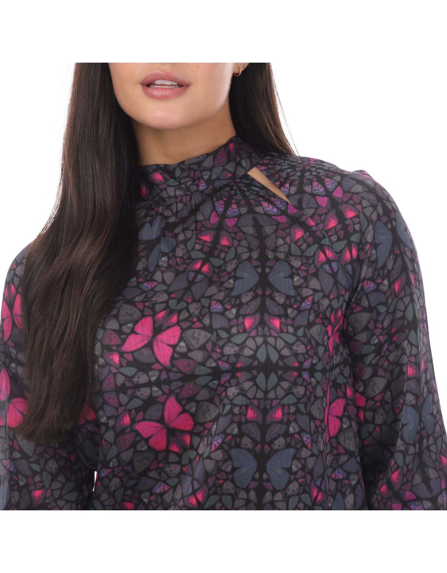 Women's Ted Baker Heiydii High Neck Blouse in Black - 3