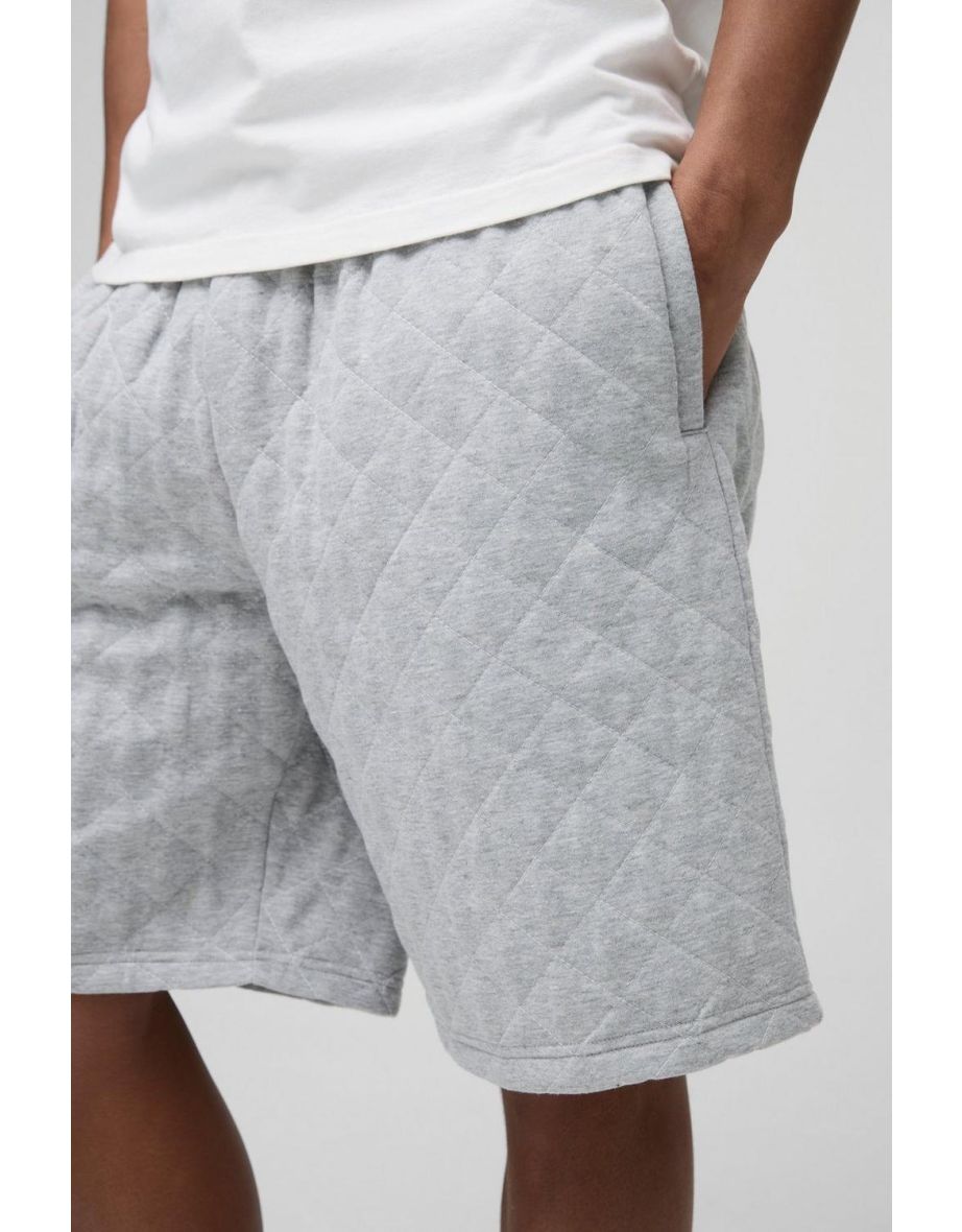 Oversized Quilted Short - grey marl - 2