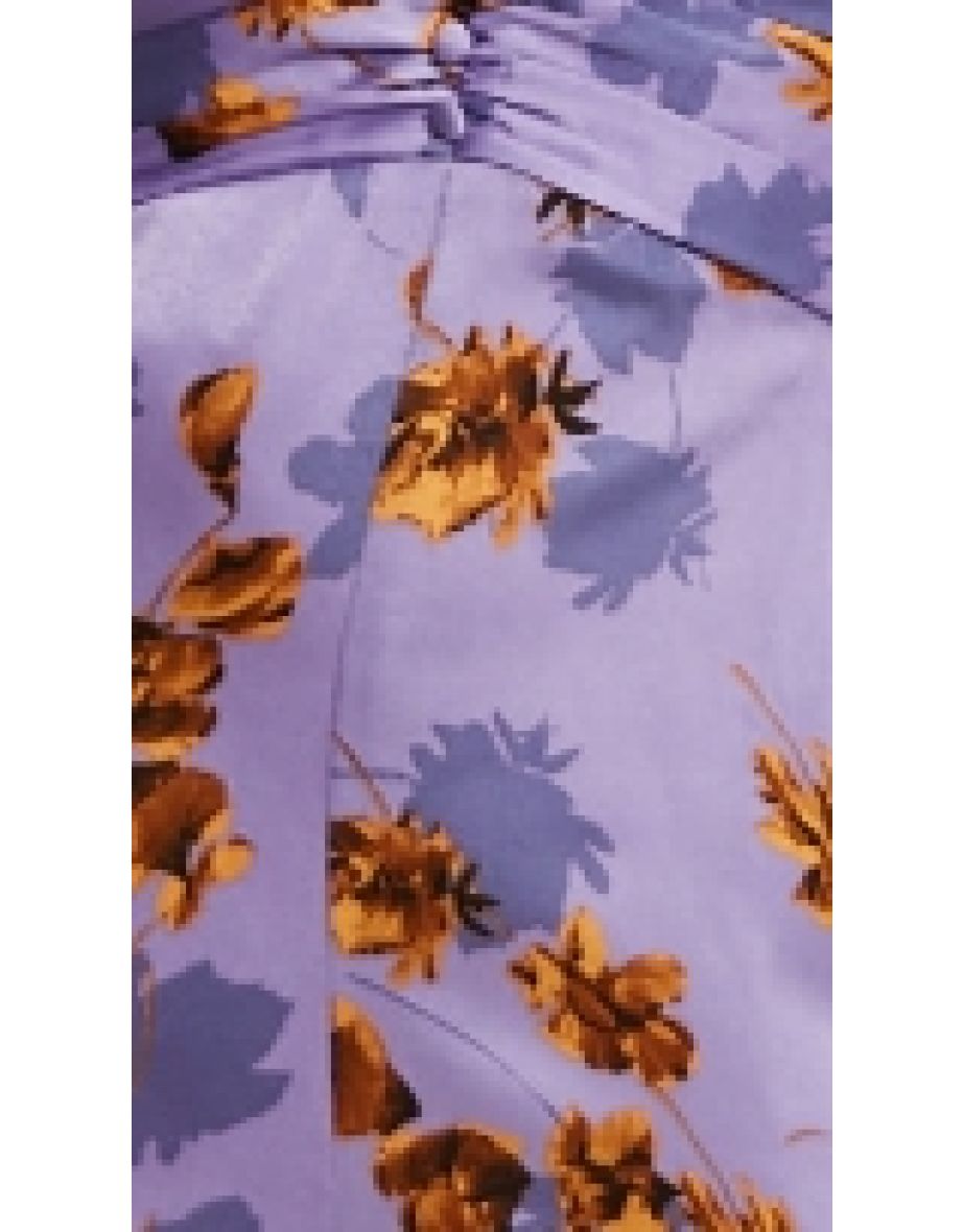 Women's Jumpsuit Purple Floral Wide Leg . - 7