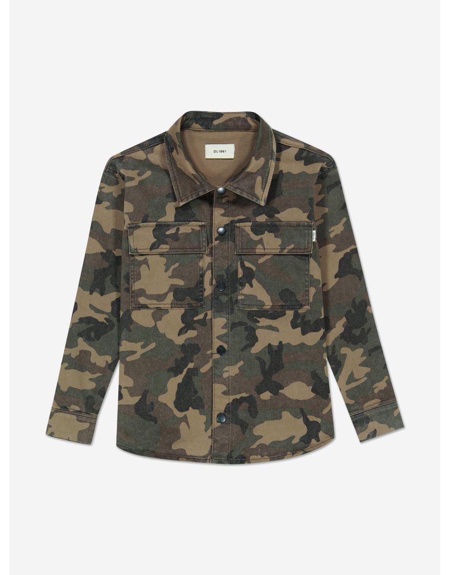 Kids Ash Camouflage Shirt in Brown