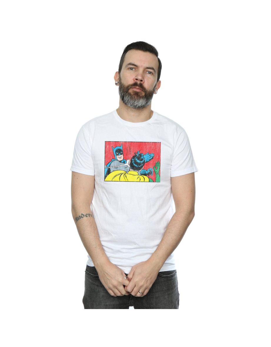 DC Comics Mens Batman Robin Slap T-Shirt - White