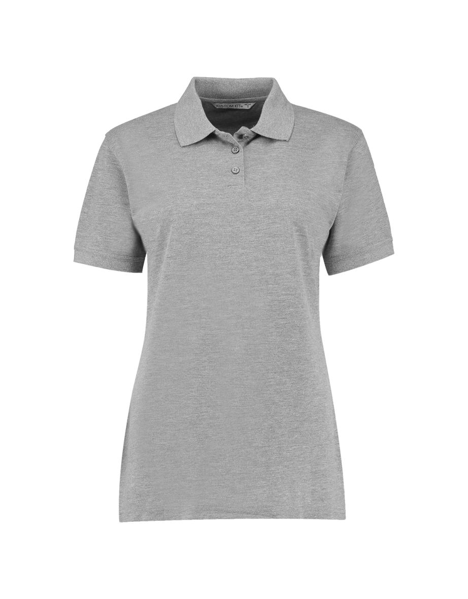 Kustom Kit Ladies Klassic Superwash Short Sleeve Polo Shirt - Heather Grey
