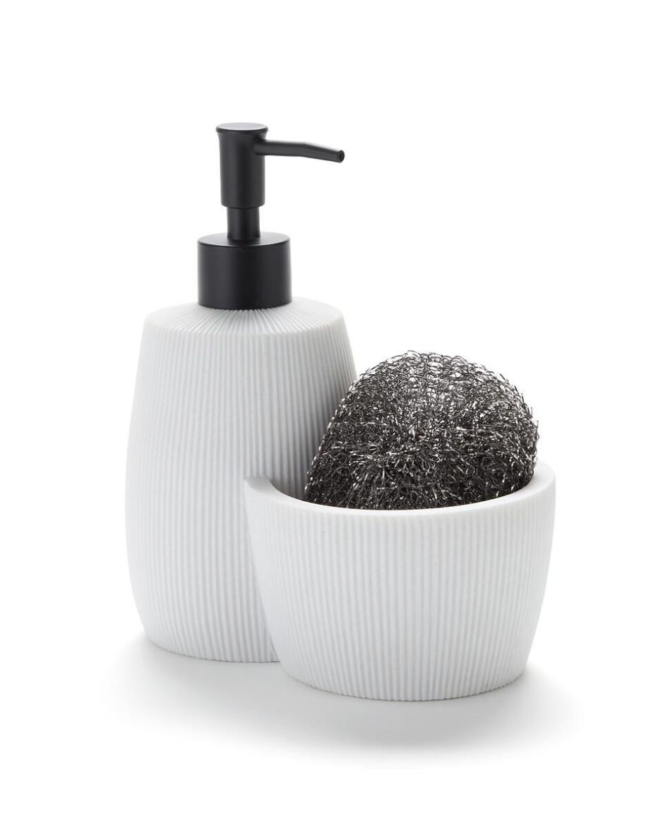 Jihane Polyresin Soap Dispenser and Sponge Holder