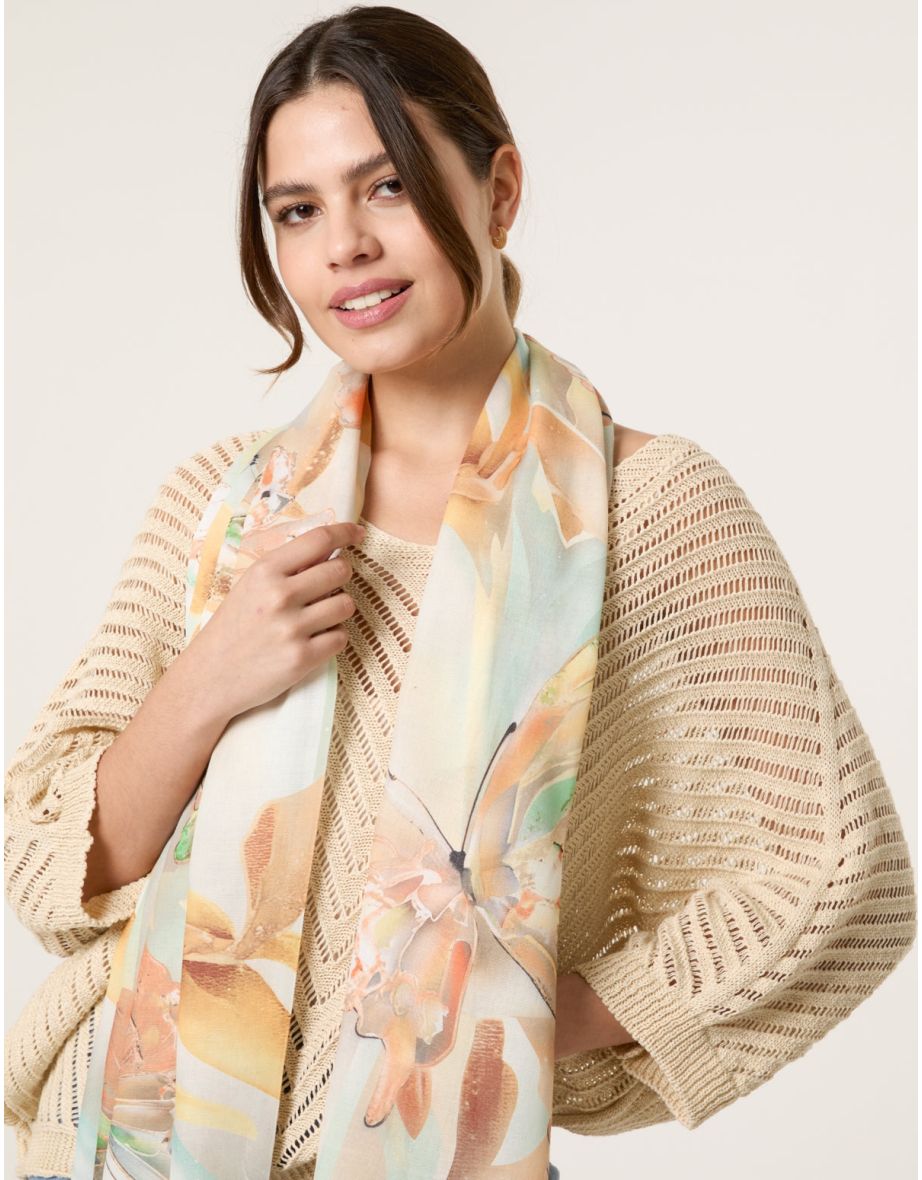 Butterfly Print Scarf - 1