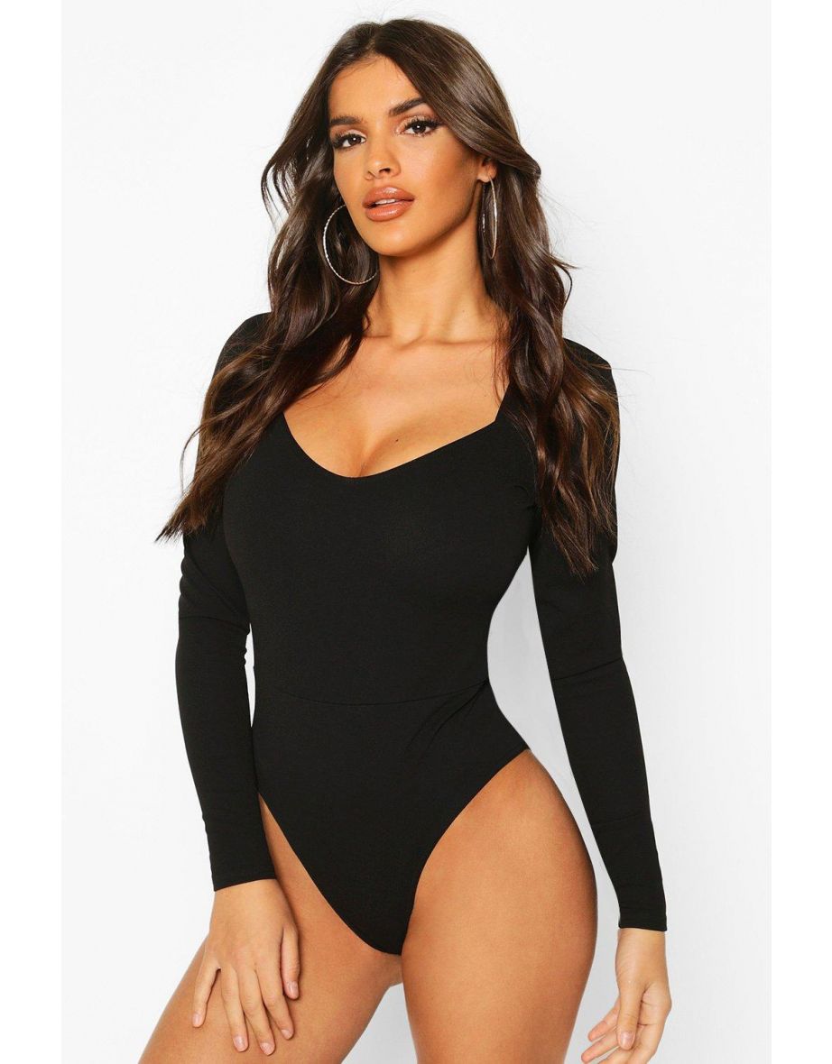 Sweetheart Neck Bodysuit - ivory - 3