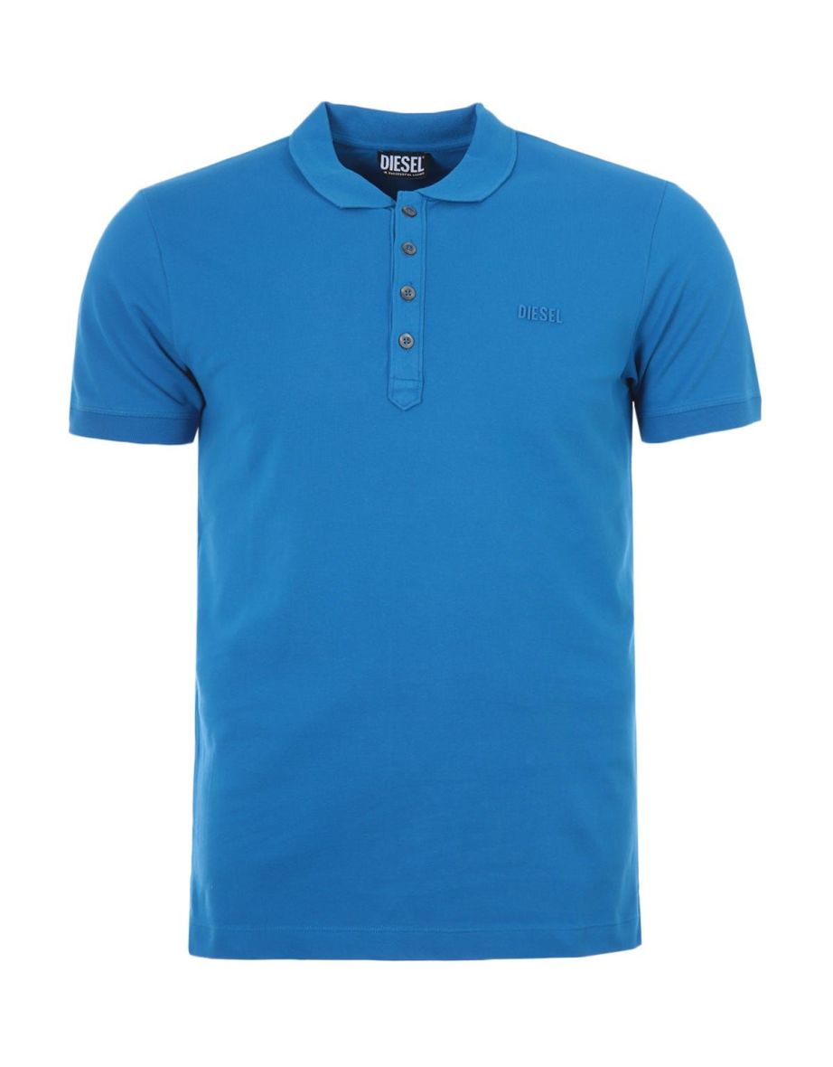 Men's Diesel THeal HD Logo Polo Shirt in Blue